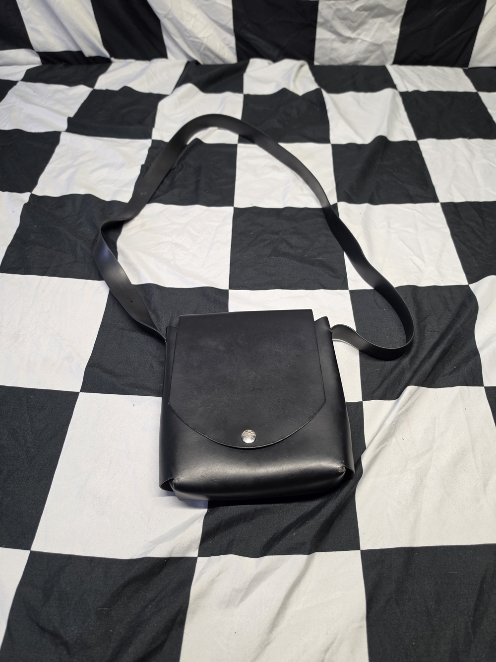 San Lorenzo Black Leather Crossbody Shoulder Bag